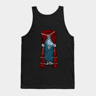 Magic Window with Red Curtain and Moon Tank Top